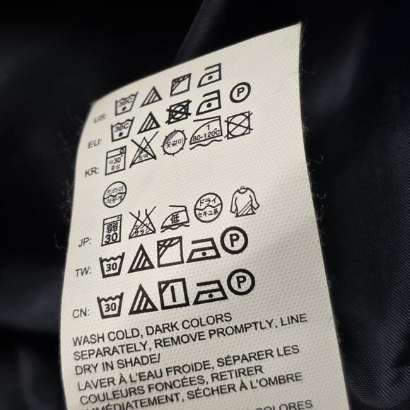 Calvin Klein Jeans Jacket Men’s Medium Blue Nylon Zip Front Casual - Picture 8 of 10